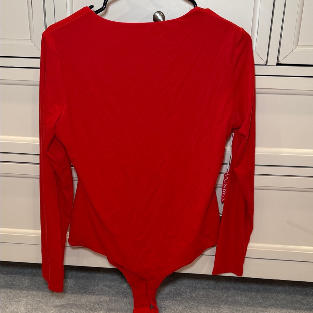 NWT Pumiey Red Long Sleeve Bodysuit - Picture 3 of 3
